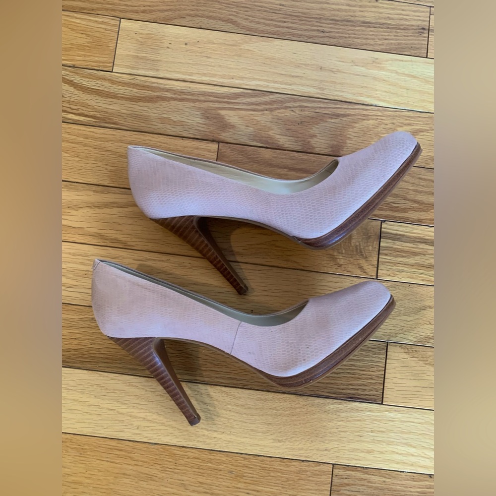 Nude Leather Pumps